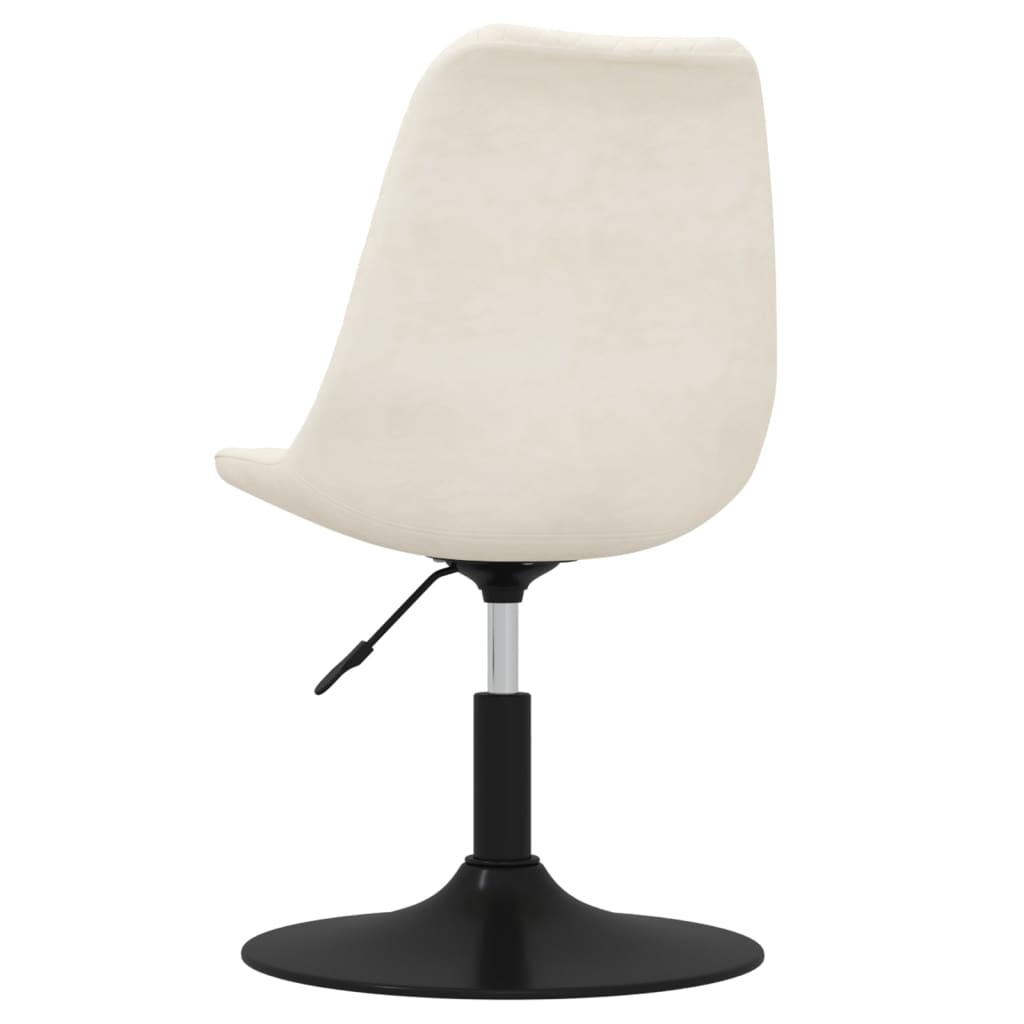 Chaises à manger pivotantes lot de 4 Crème Velours - XIOS