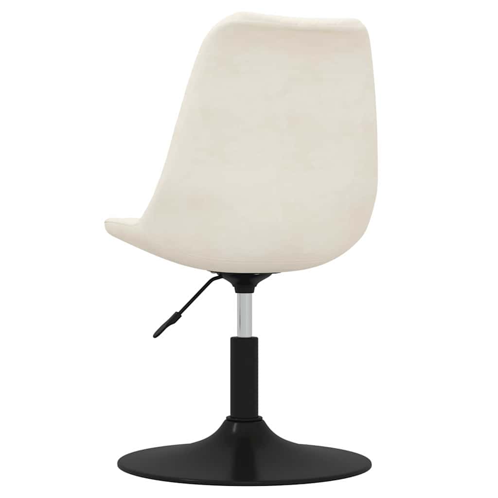 Chaises à manger pivotantes lot de 4 Crème Velours