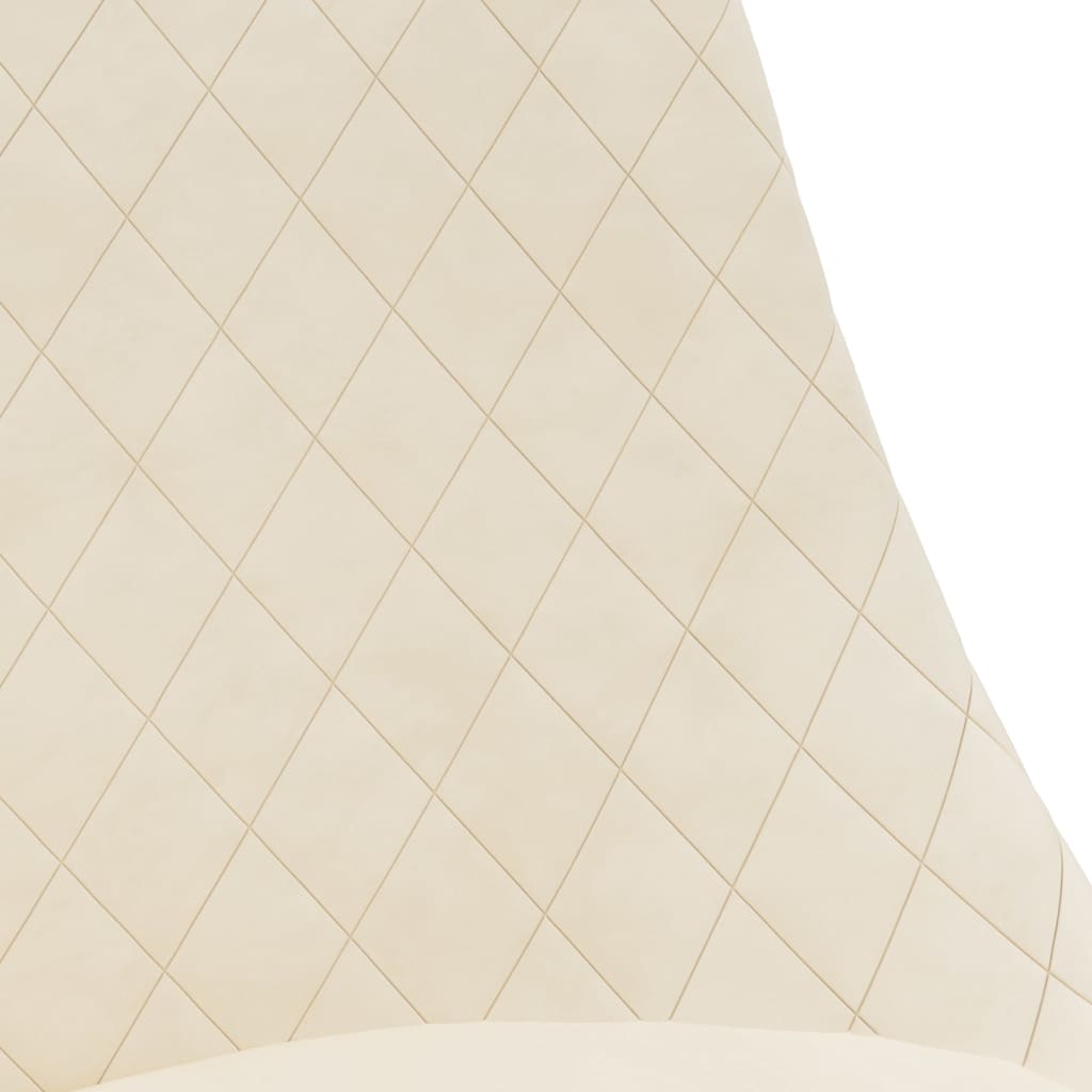 Chaises à manger pivotantes lot de 4 Crème Velours - XIOS