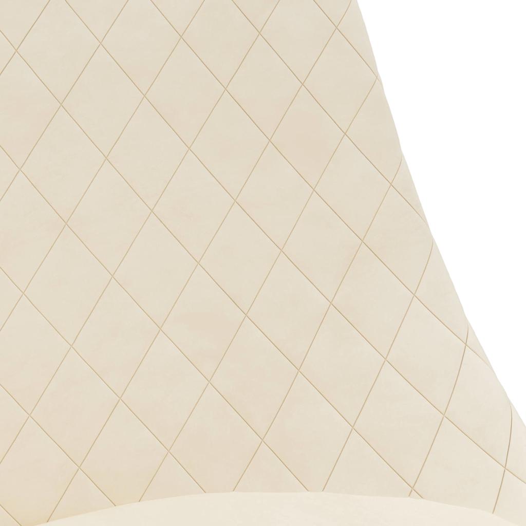 Chaises à manger pivotantes lot de 4 Crème Velours