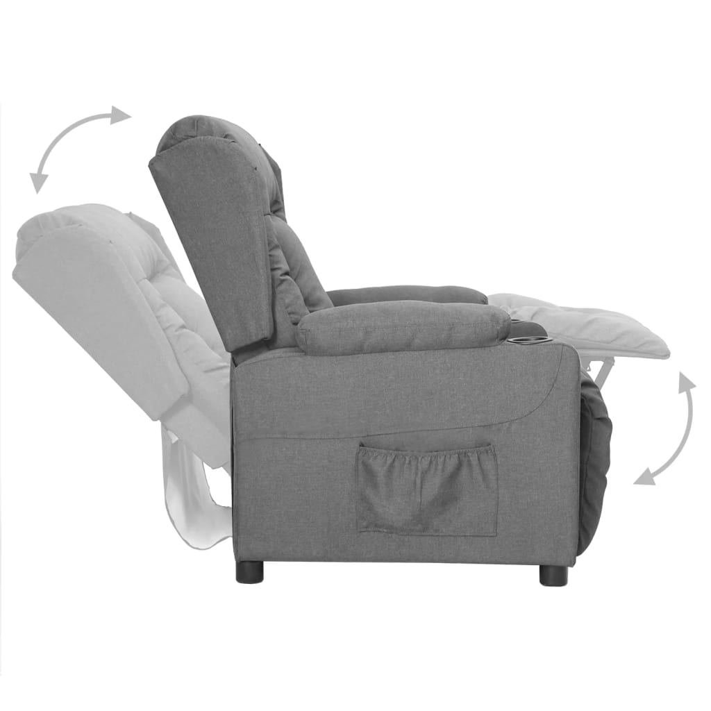 Fauteuil inclinable Gris clair Tissu - XIOS