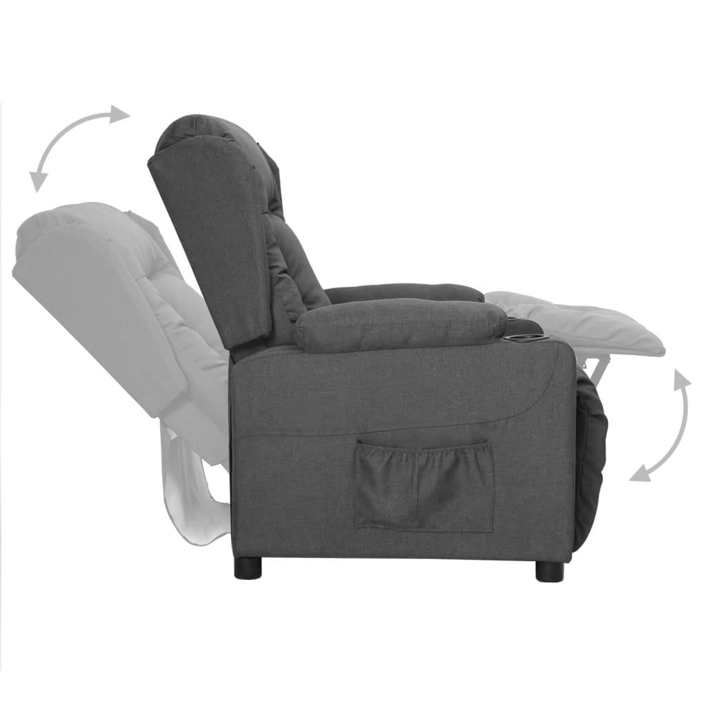 Fauteuil inclinable Gris foncé Tissu - XIOS