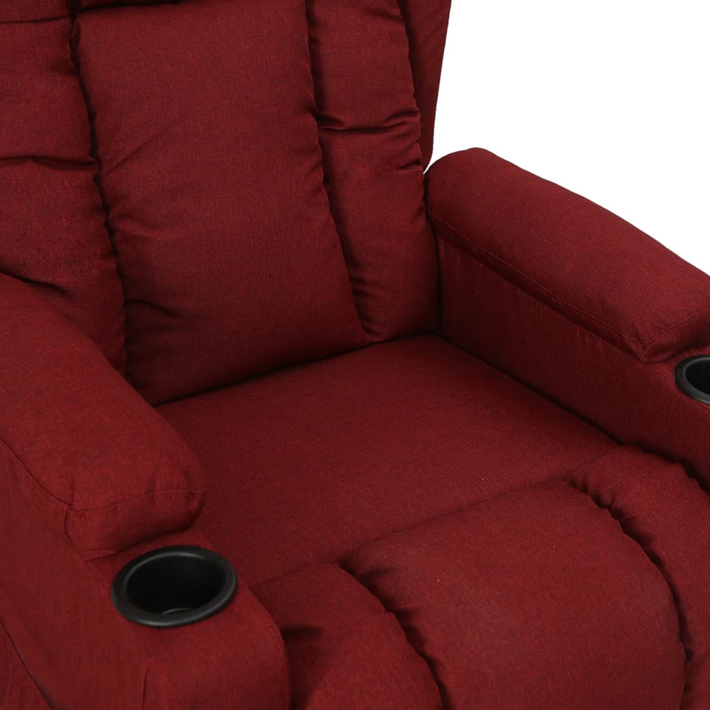 Fauteuil inclinable Rouge bordeaux Tissu - XIOS