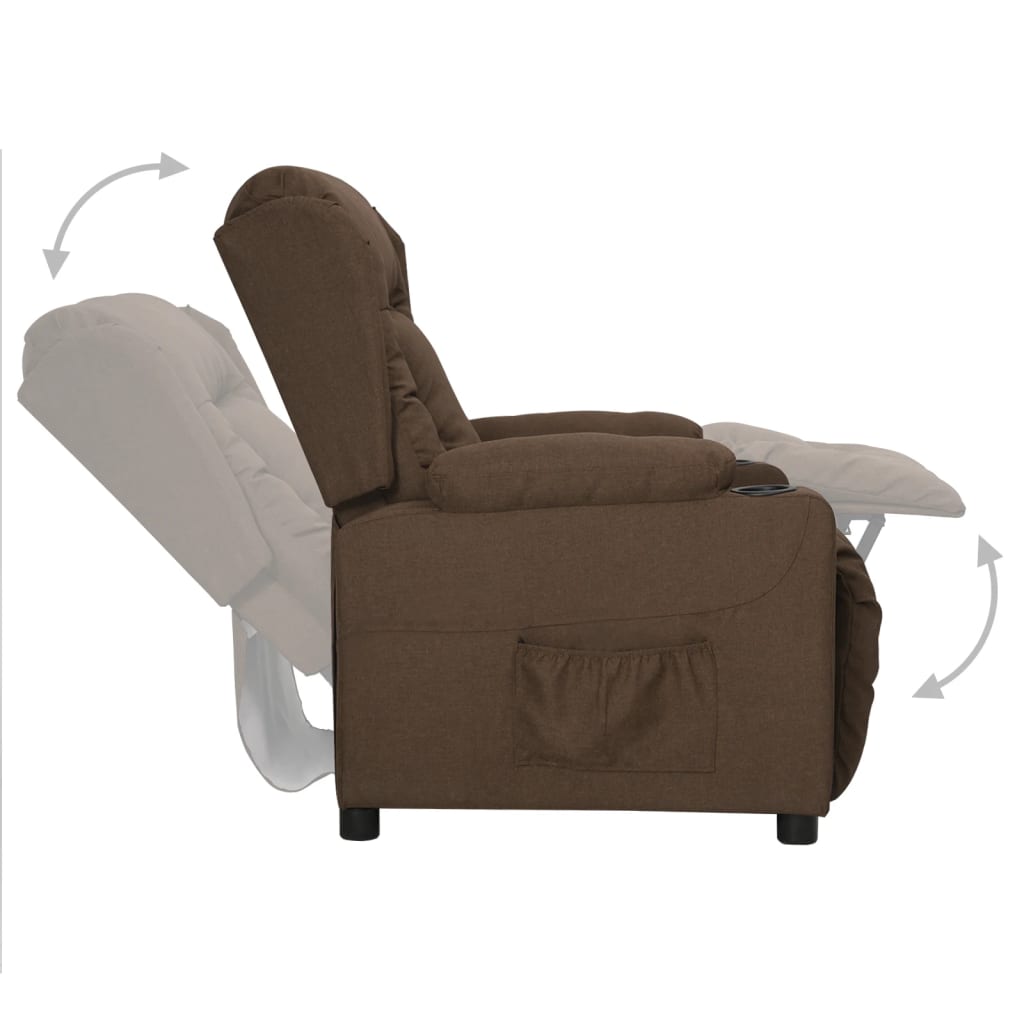 Fauteuil inclinable Marron Tissu - XIOS