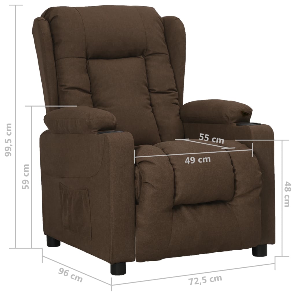 Fauteuil inclinable Marron Tissu - XIOS