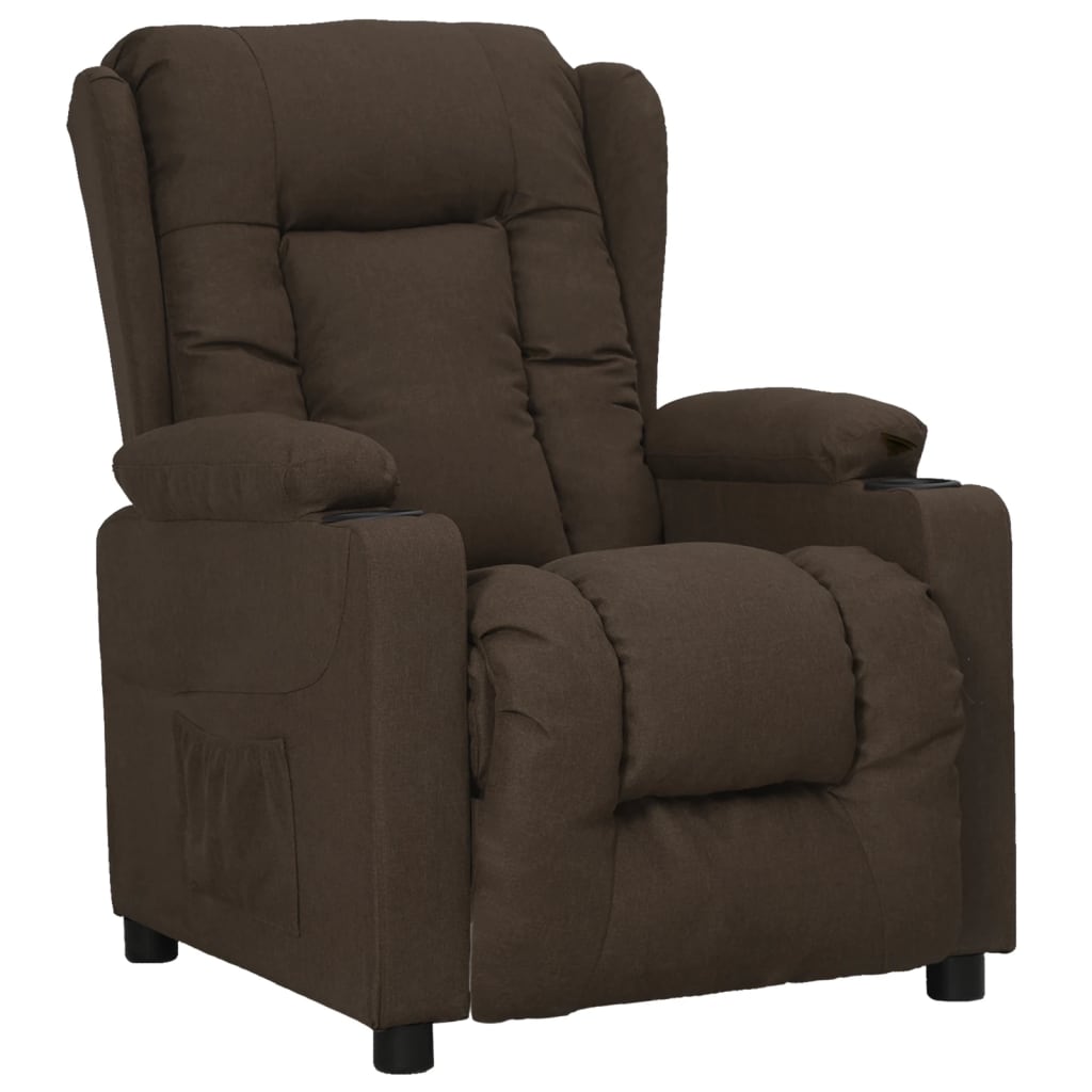Fauteuil inclinable Marron foncé Tissu - XIOS