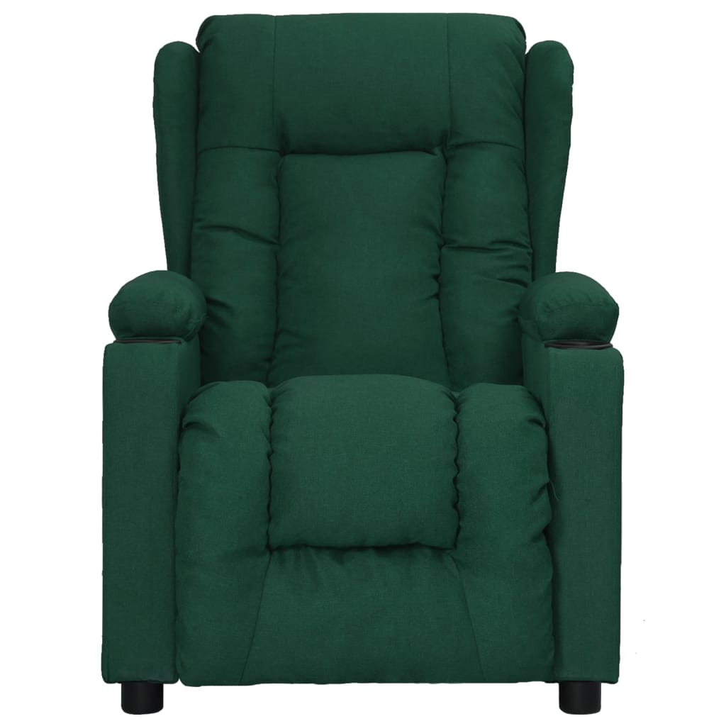 Fauteuil inclinable Vert foncé Tissu