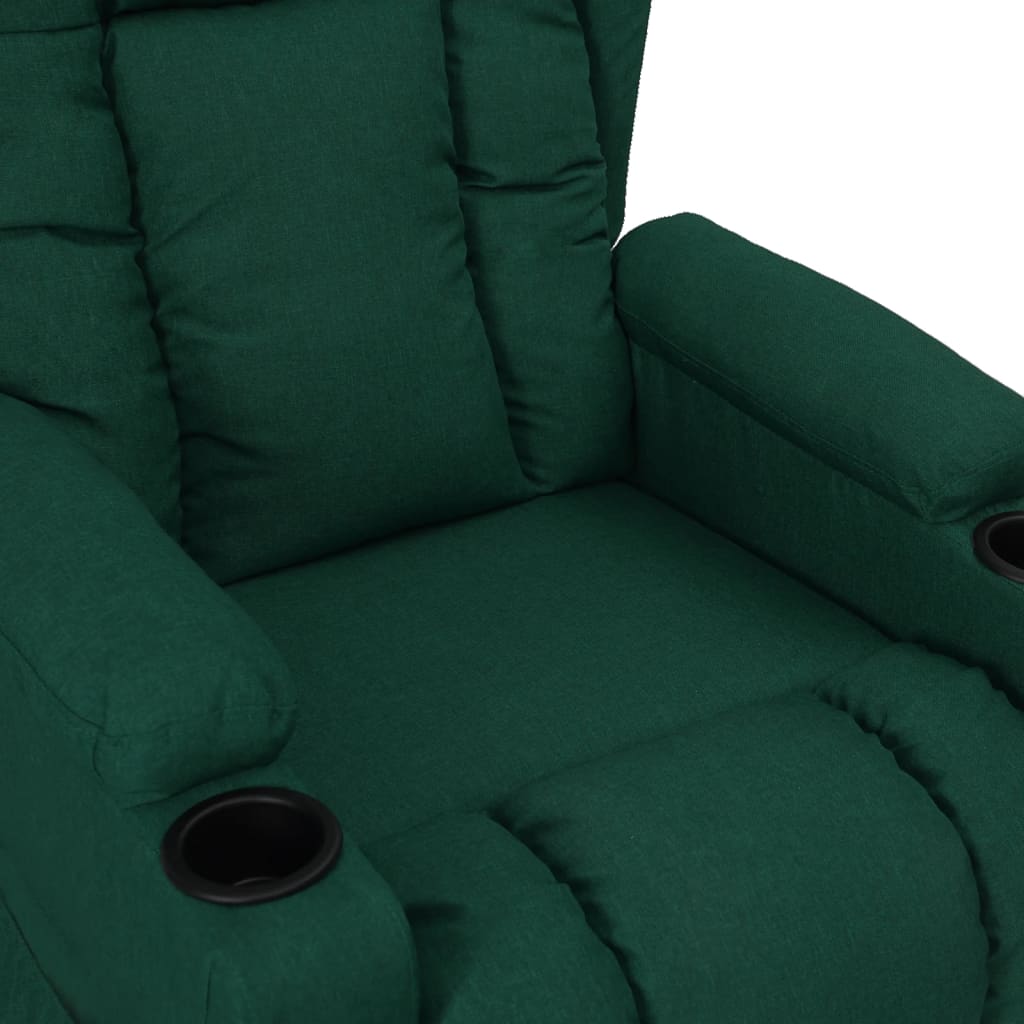 Fauteuil inclinable Vert foncé Tissu