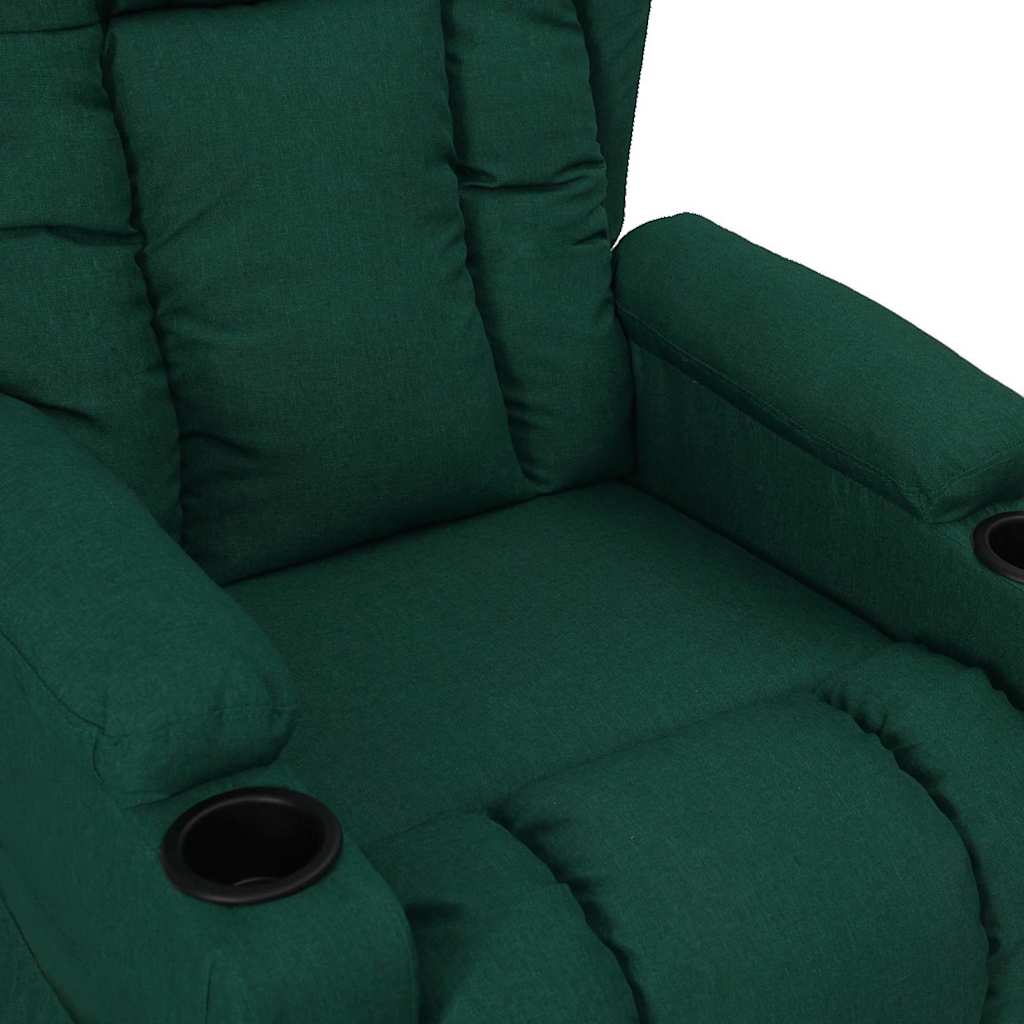 Fauteuil inclinable Vert foncé Tissu