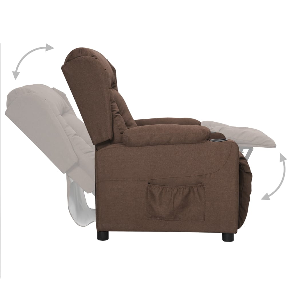 Fauteuil inclinable Taupe Tissu - XIOS