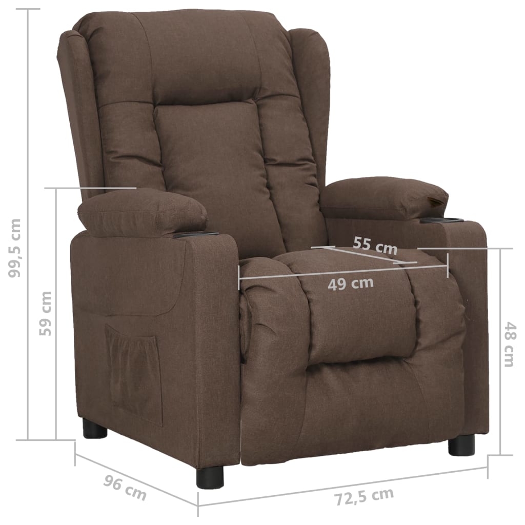 Fauteuil inclinable Taupe Tissu - XIOS