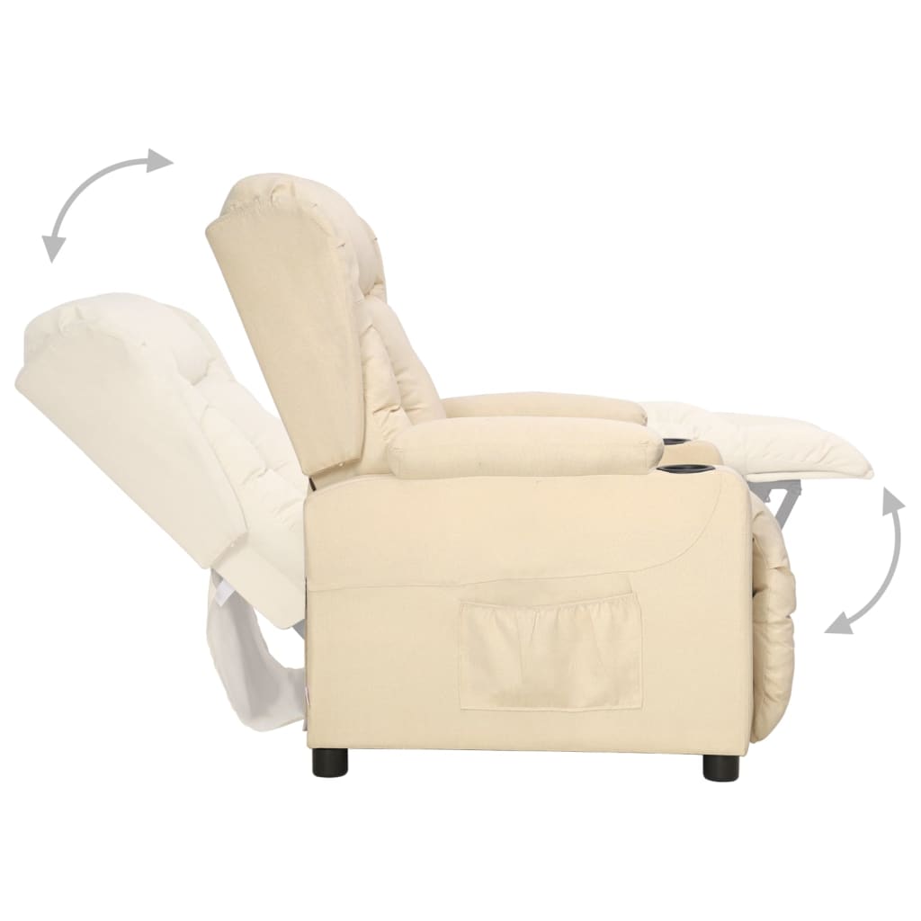 Fauteuil inclinable Crème Tissu - XIOS