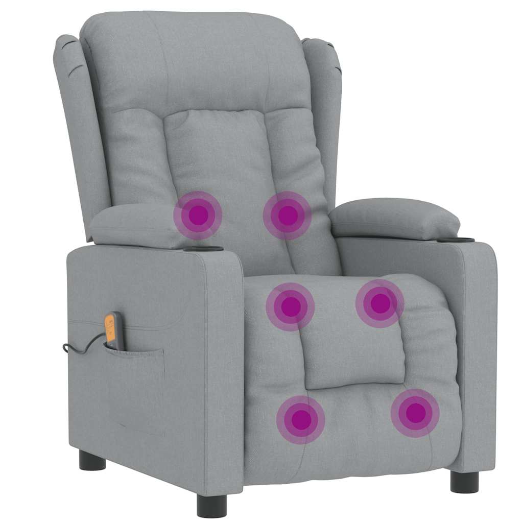 Fauteuil de massage Gris clair Tissu - XIOS