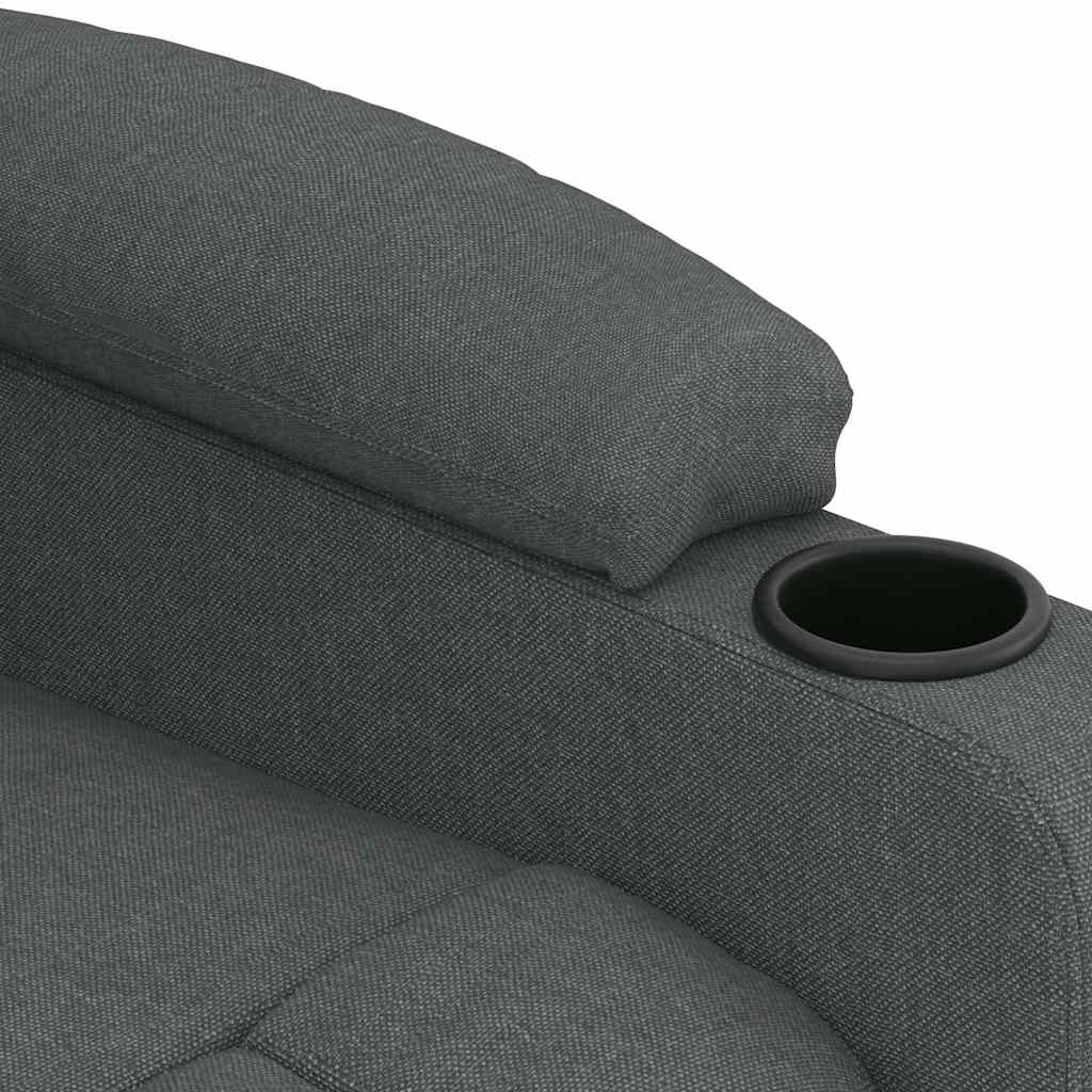 Fauteuil de massage Gris foncé Tissu