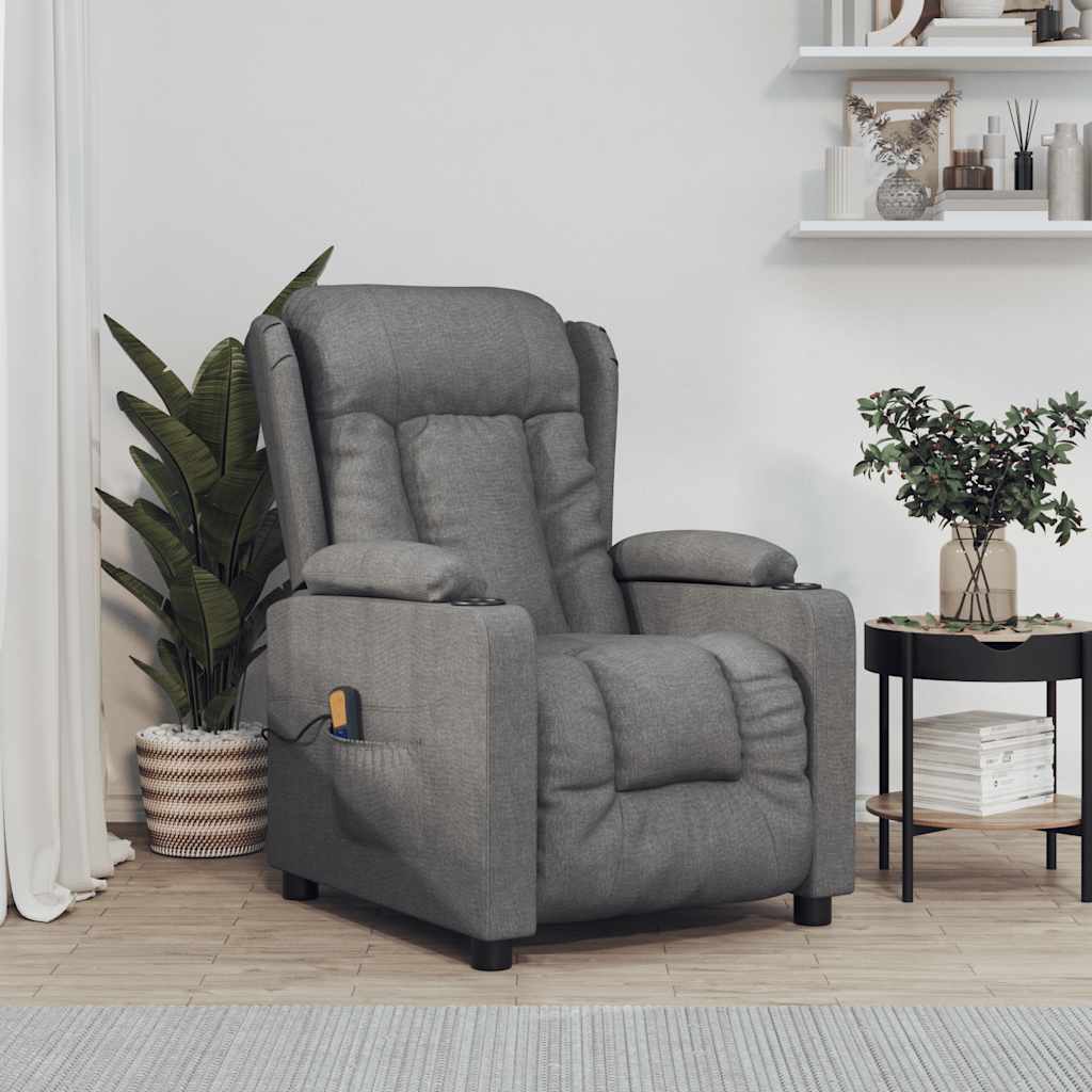 Fauteuil de massage Gris foncé Tissu