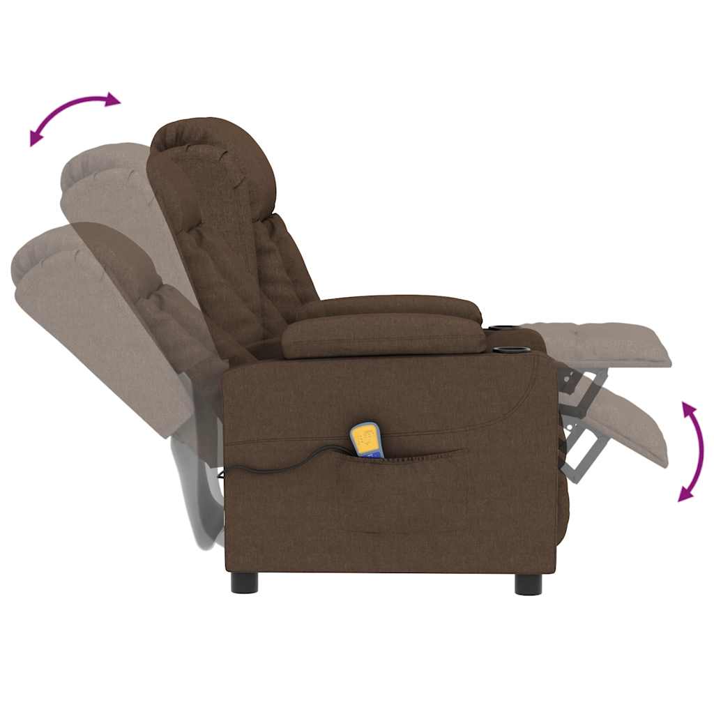 Fauteuil de massage Marron Tissu
