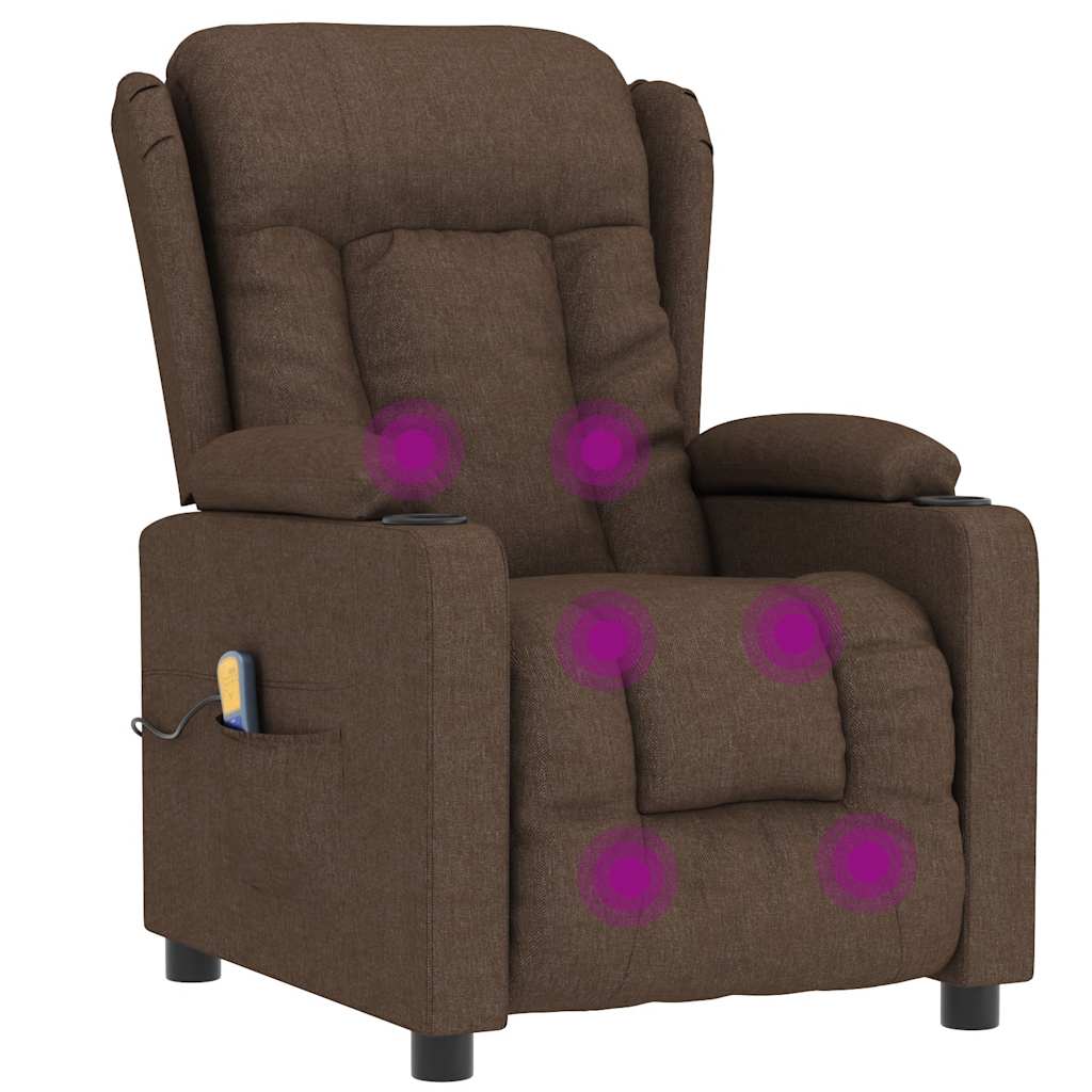 Fauteuil de massage Marron Tissu