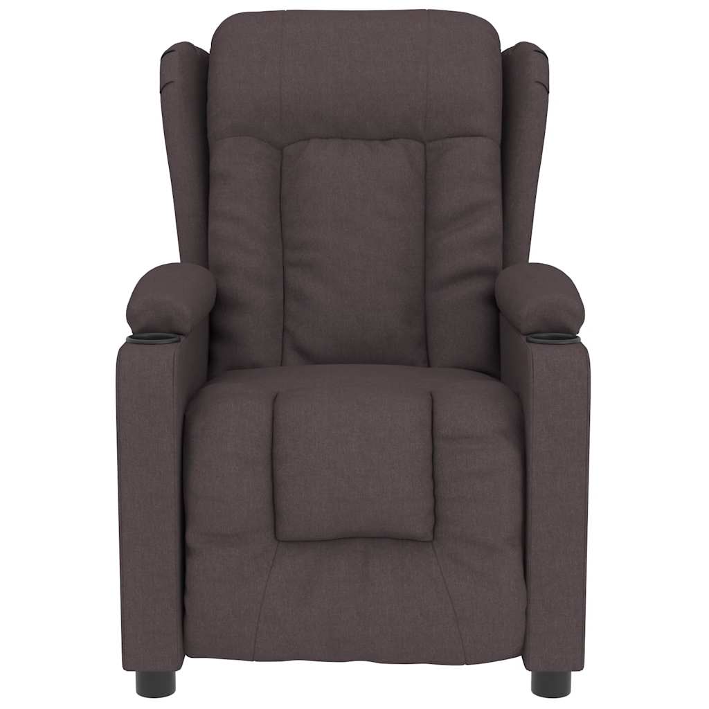 Fauteuil de massage Marron foncé Tissu
