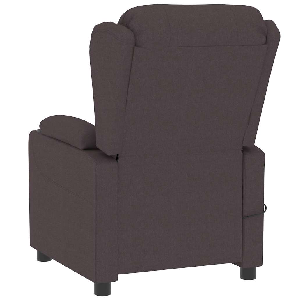 Fauteuil de massage Marron foncé Tissu