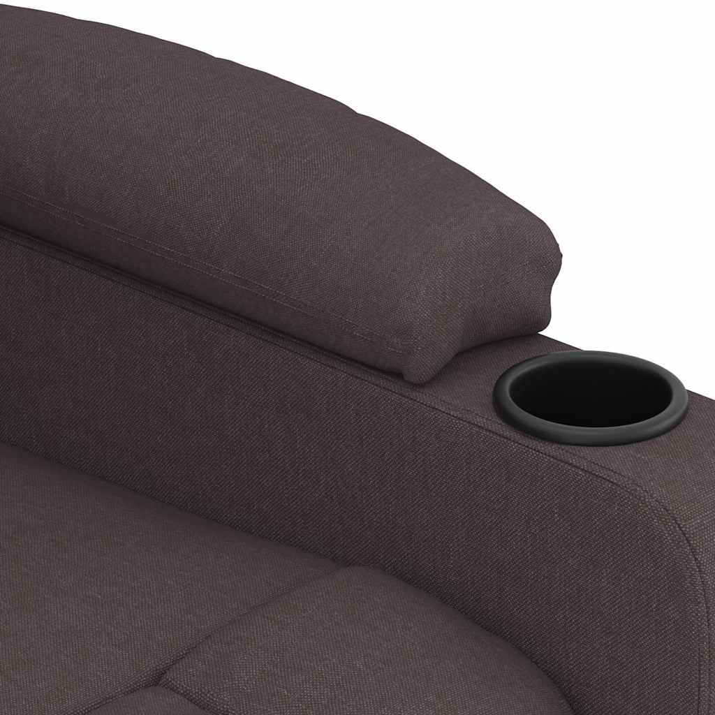 Fauteuil de massage Marron foncé Tissu
