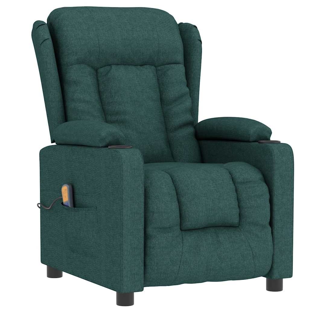 Fauteuil de massage Vert foncé Tissu - XIOS