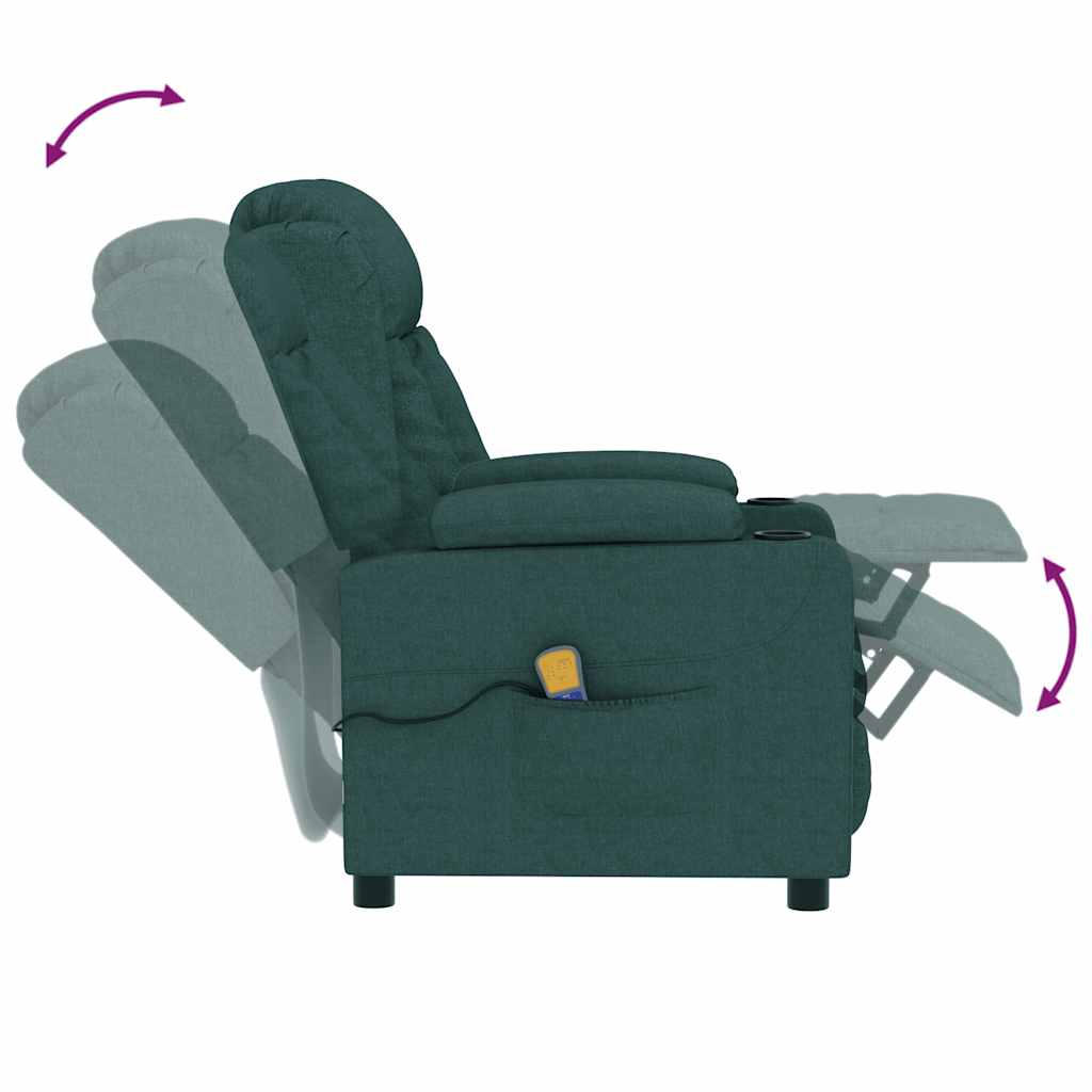 Fauteuil de massage Vert foncé Tissu - XIOS