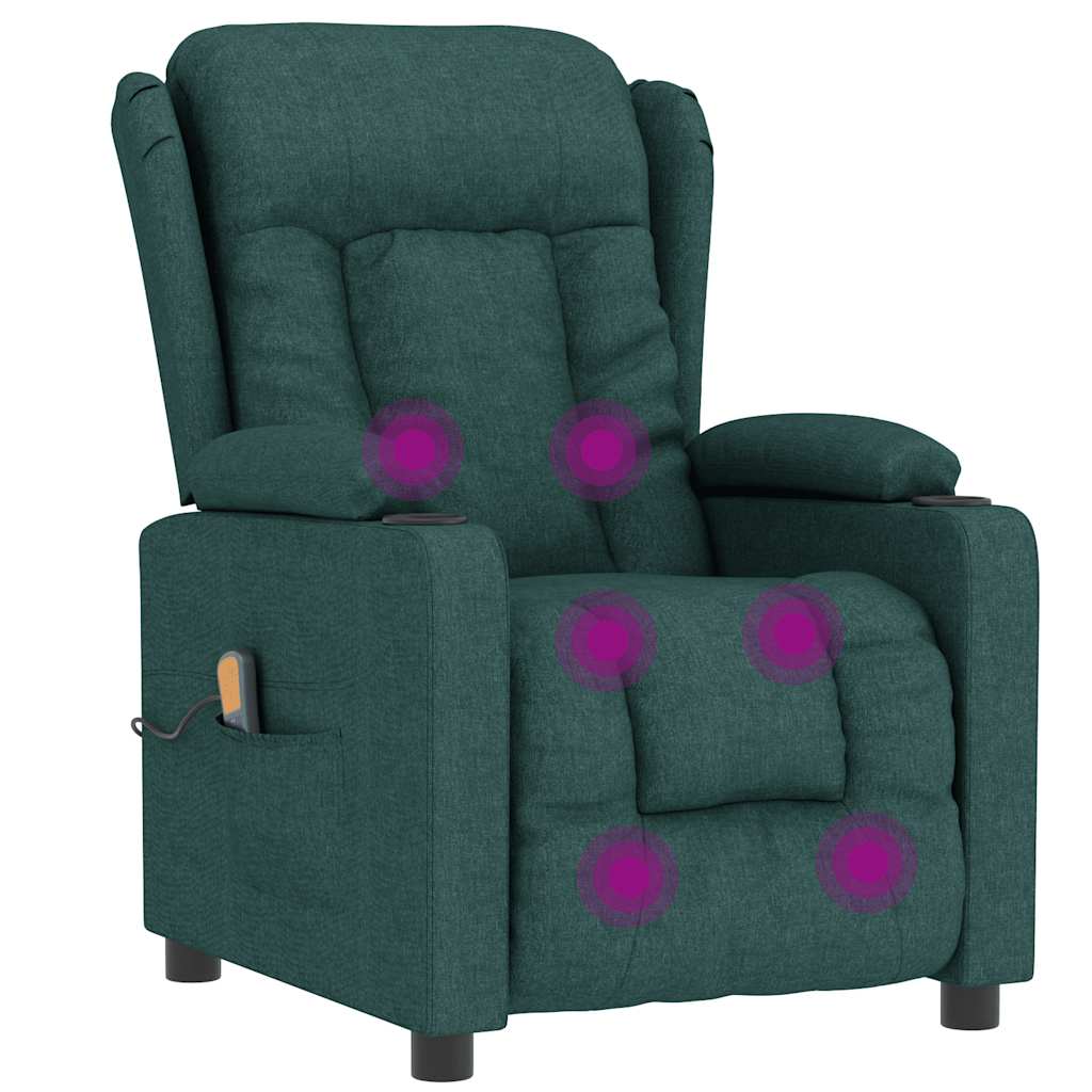 Fauteuil de massage Vert foncé Tissu - XIOS