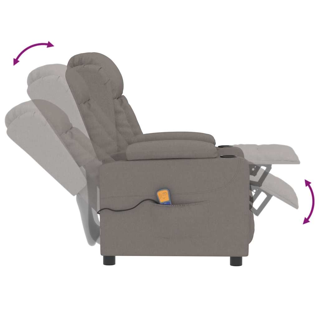 Fauteuil de massage Taupe Tissu - XIOS