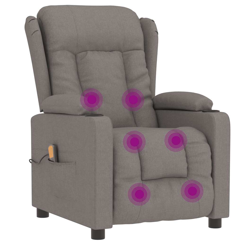 Fauteuil de massage Taupe Tissu - XIOS