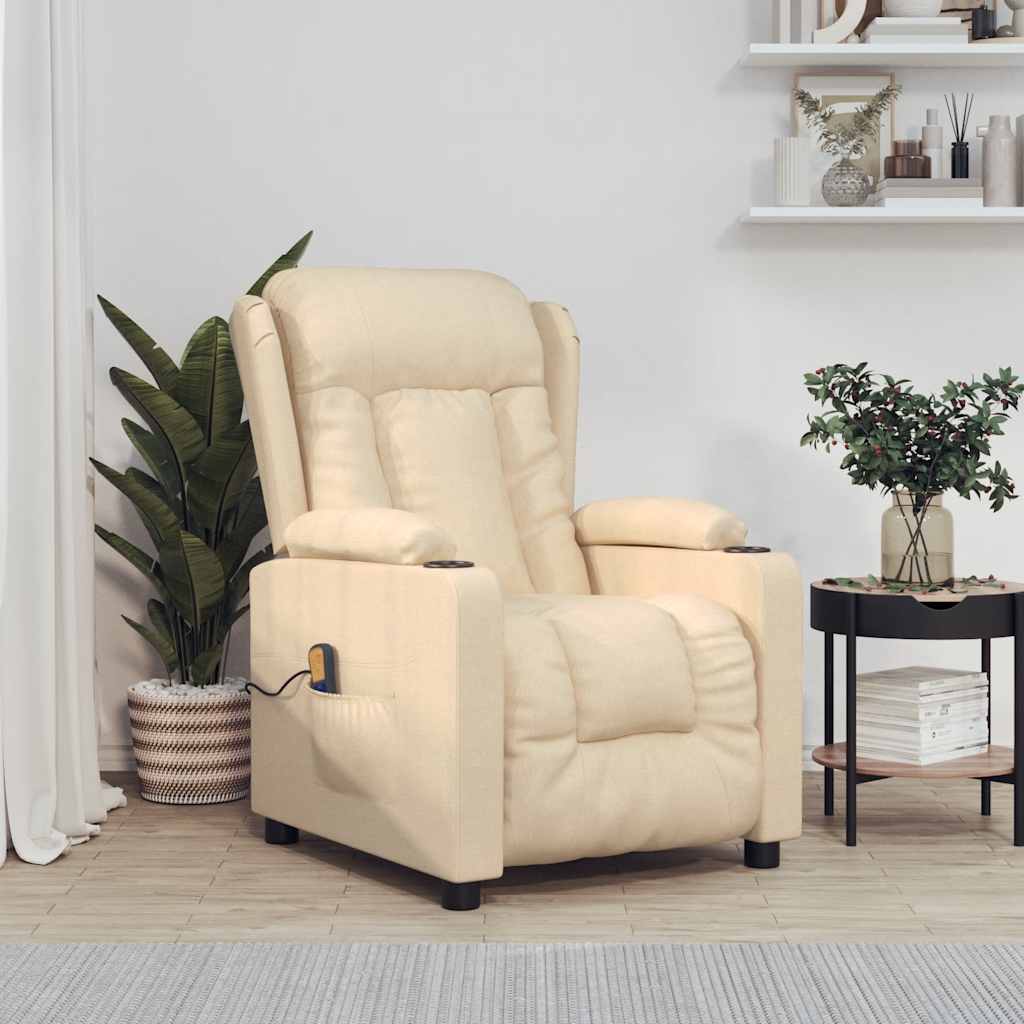 Fauteuil de massage Crème Tissu - XIOS