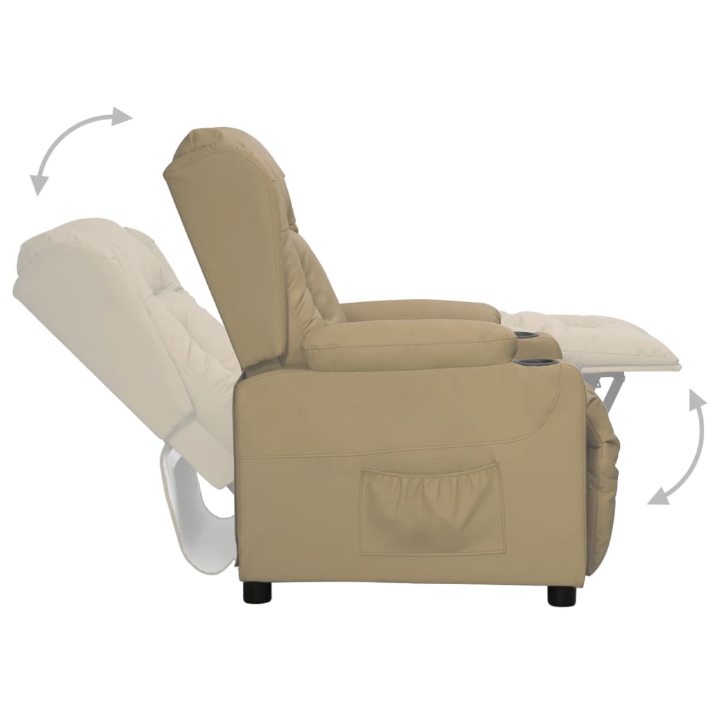 Fauteuil inclinable Cappuccino Similicuir - XIOS