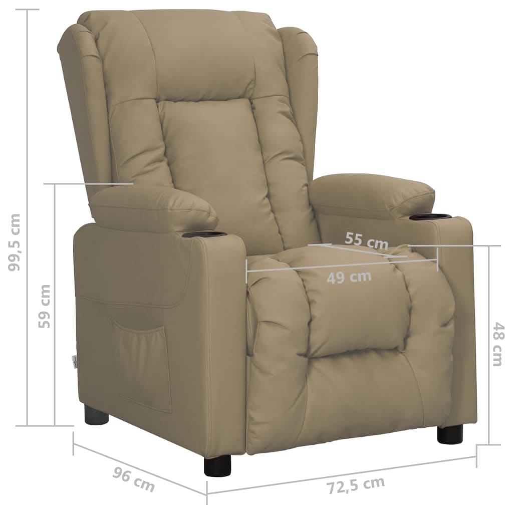 Fauteuil inclinable Cappuccino Similicuir - XIOS