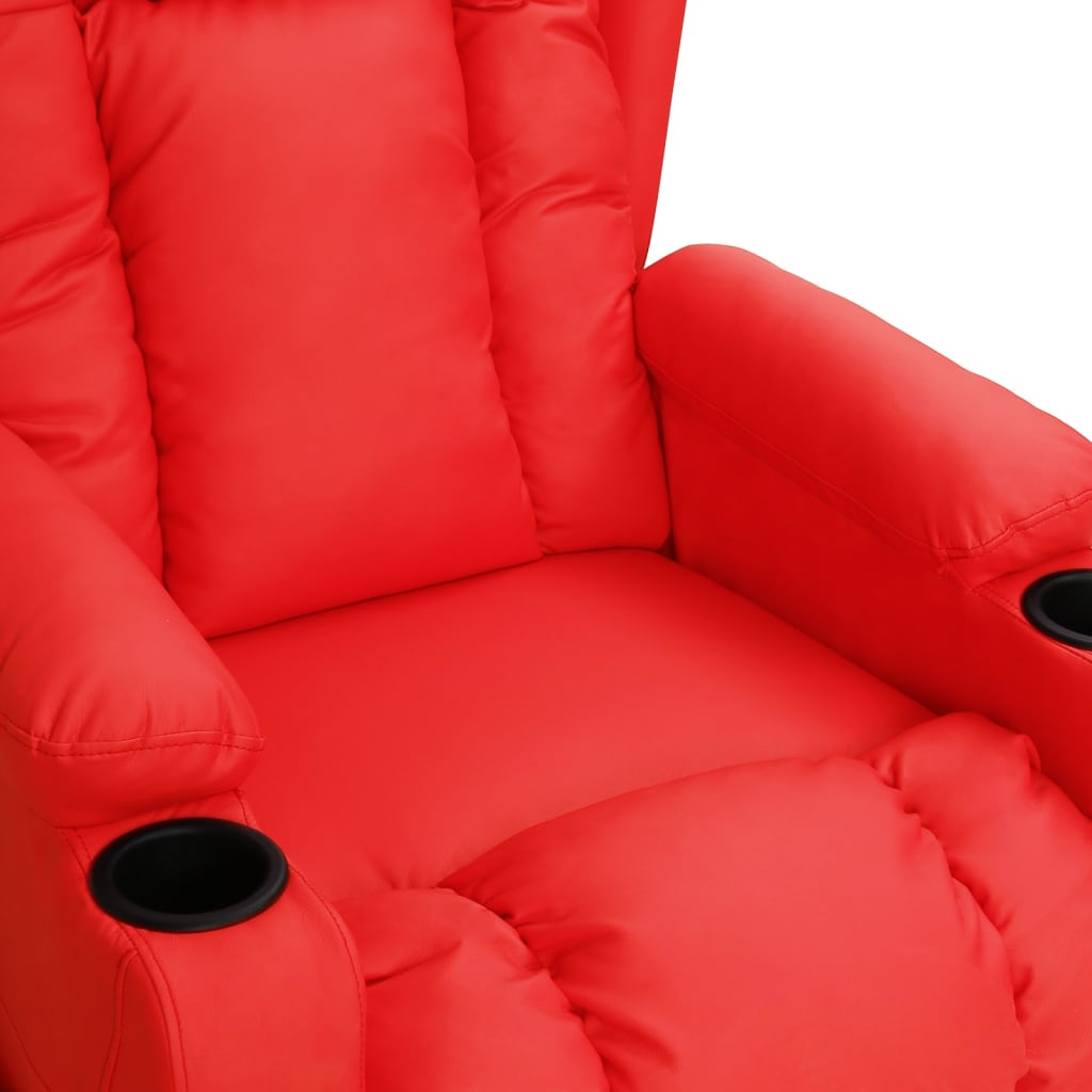 Fauteuil inclinable Rouge Similicuir