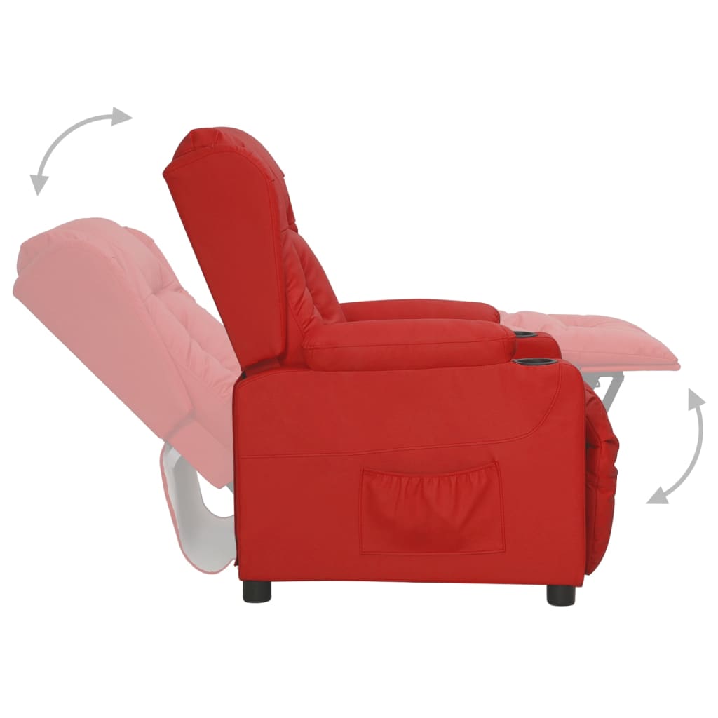 Fauteuil inclinable Rouge bordeaux Similicuir - XIOS