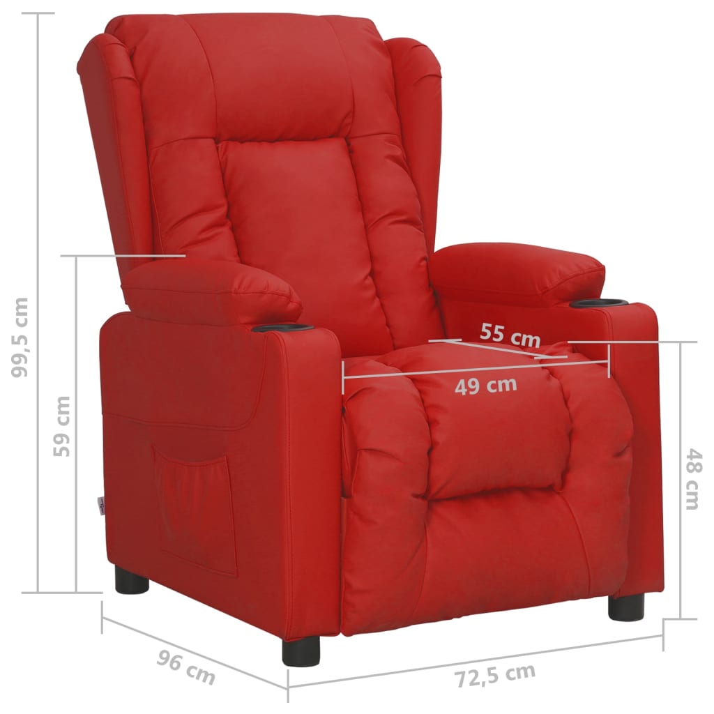 Fauteuil inclinable Rouge bordeaux Similicuir - XIOS