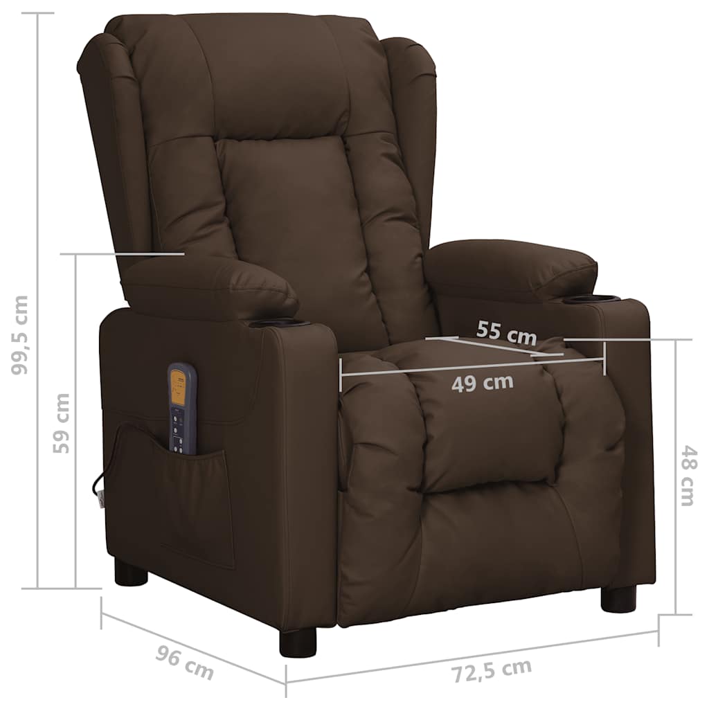 Fauteuil de massage Marron Similicuir - XIOS