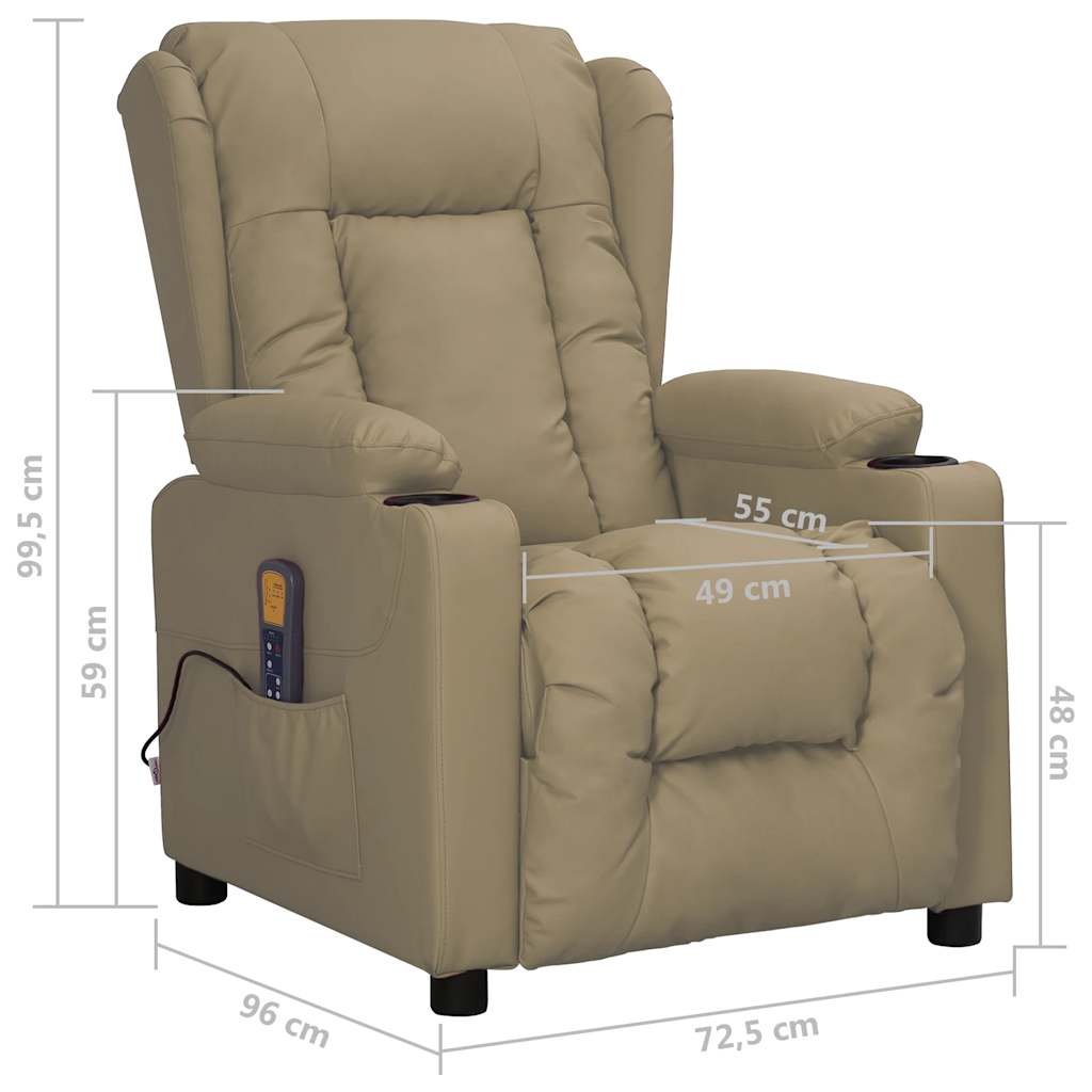 Fauteuil de massage Cappuccino Similicuir - XIOS