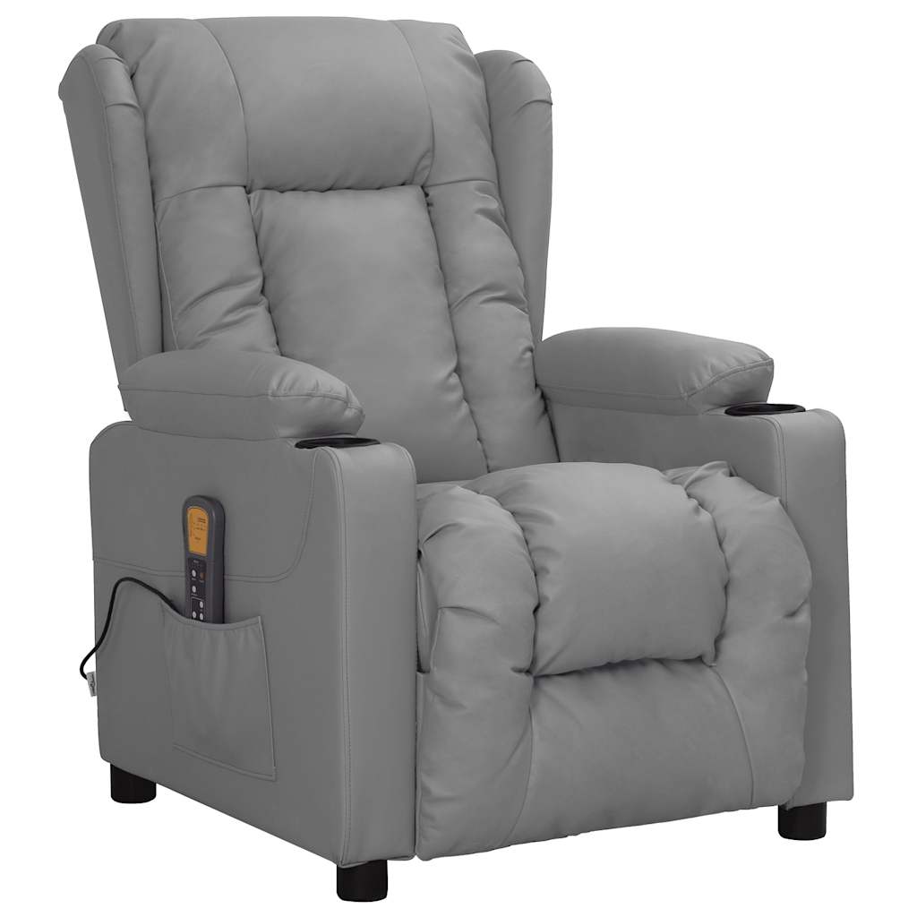 Fauteuil de massage Gris Similicuir - XIOS