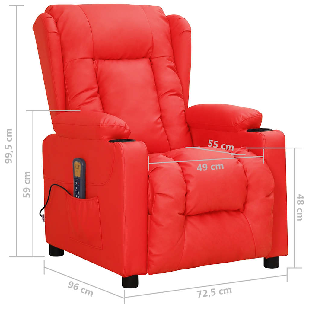 Fauteuil de massage Rouge Similicuir