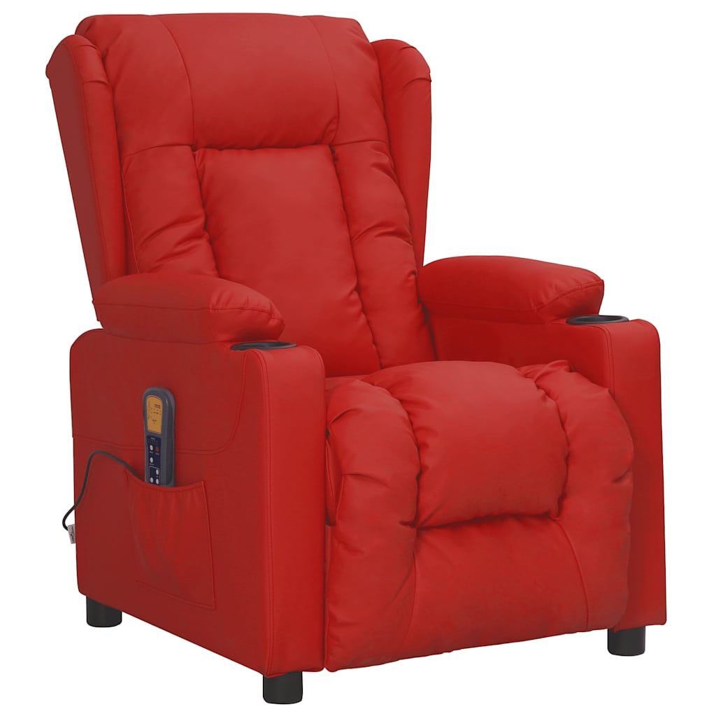 Fauteuil de massage Rouge bordeaux Similicuir - XIOS