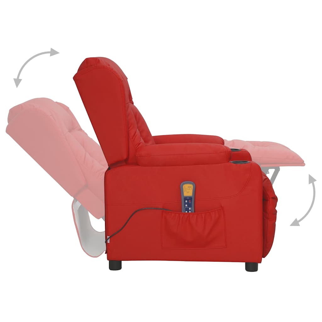 Fauteuil de massage Rouge bordeaux Similicuir - XIOS
