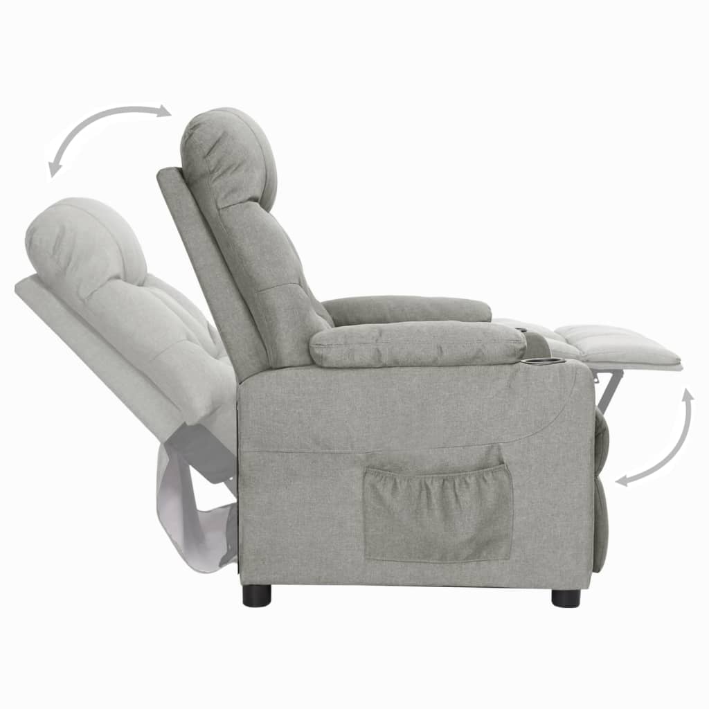 Fauteuil inclinable Gris clair Tissu - XIOS