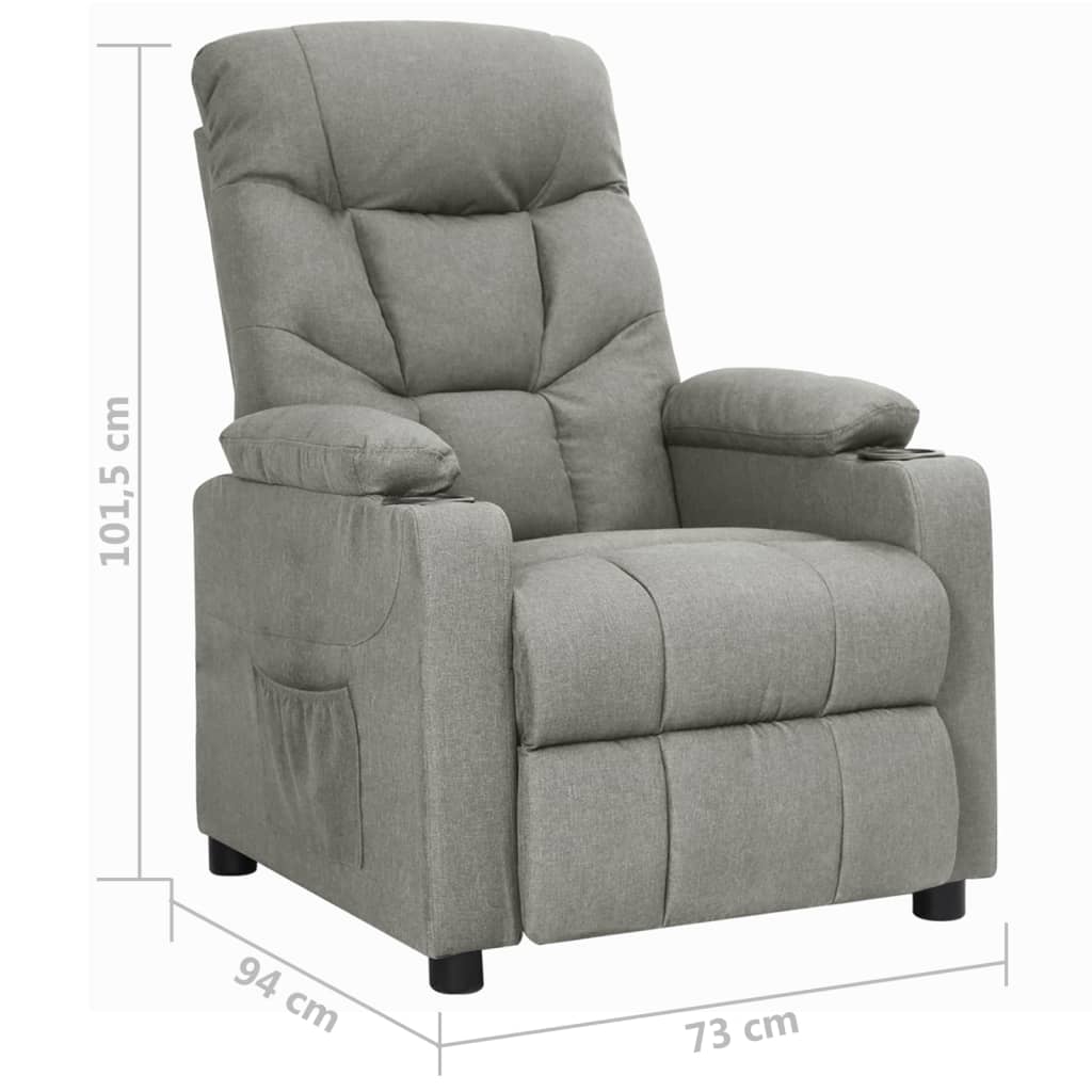 Fauteuil inclinable Gris clair Tissu - XIOS