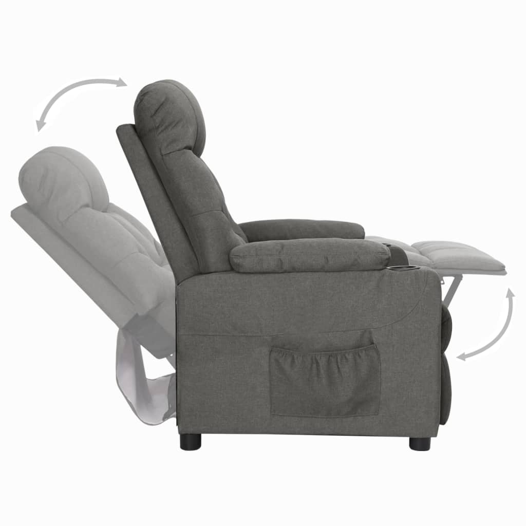 Fauteuil inclinable Gris foncé Tissu - XIOS