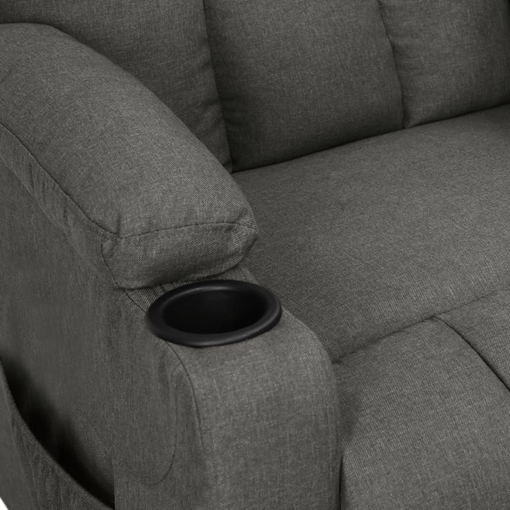 Fauteuil inclinable Gris foncé Tissu - XIOS