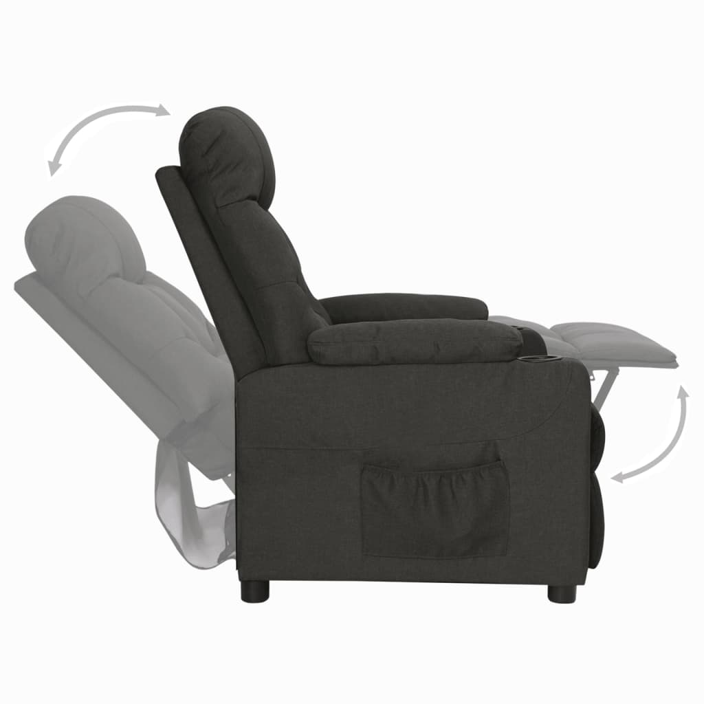 Fauteuil inclinable Noir Tissu - XIOS