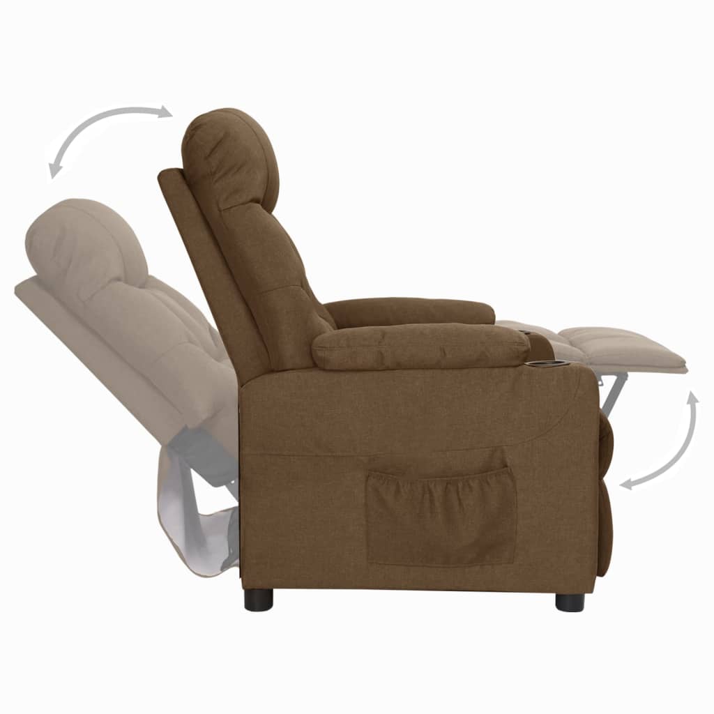 Fauteuil inclinable Marron Tissu - XIOS