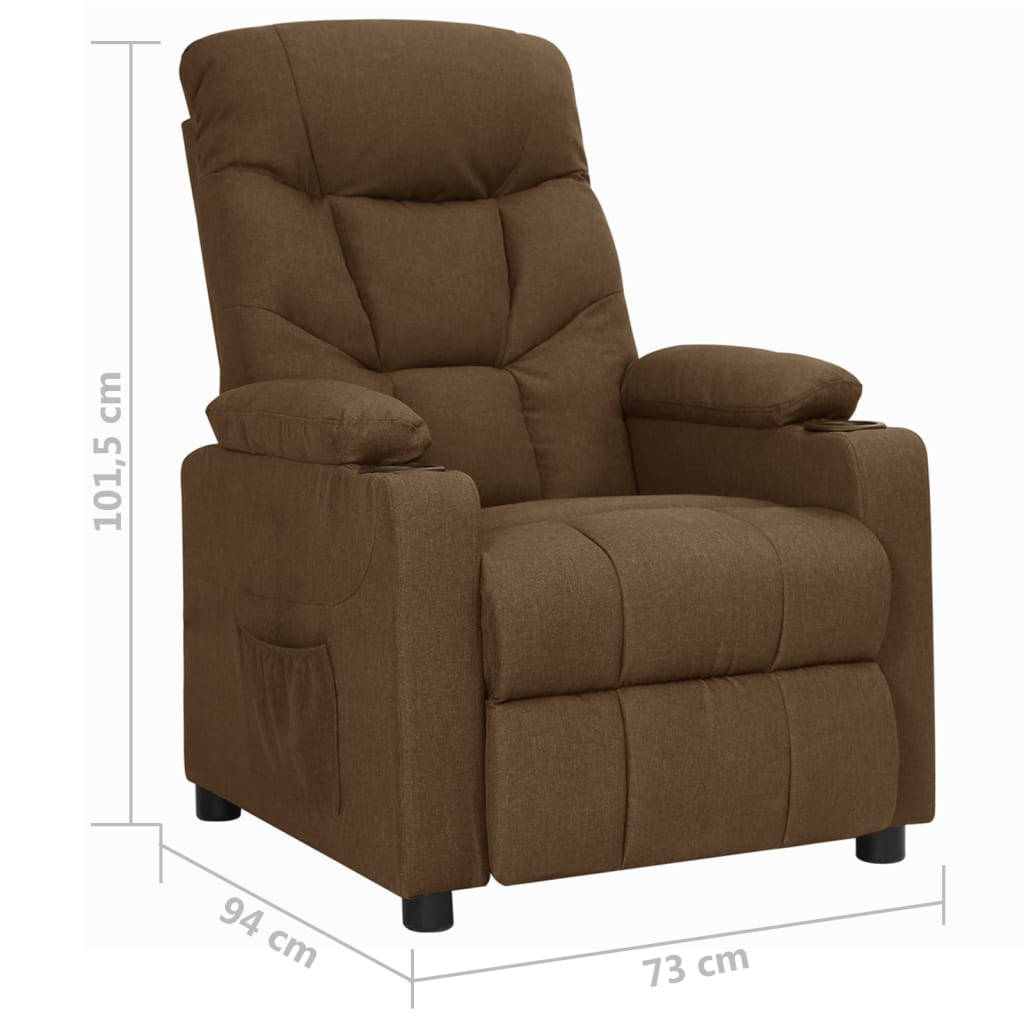 Fauteuil inclinable Marron Tissu - XIOS
