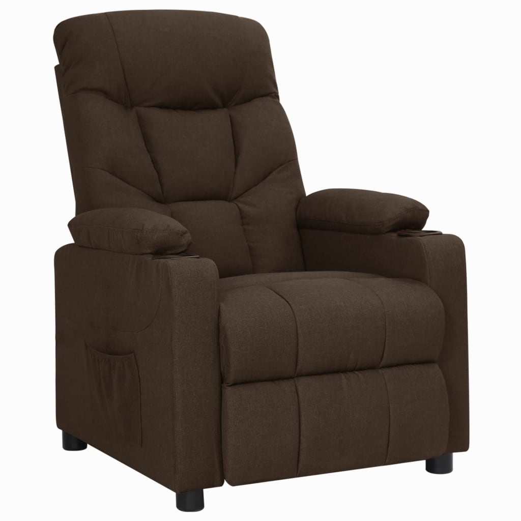 Fauteuil inclinable Marron foncé Tissu - XIOS