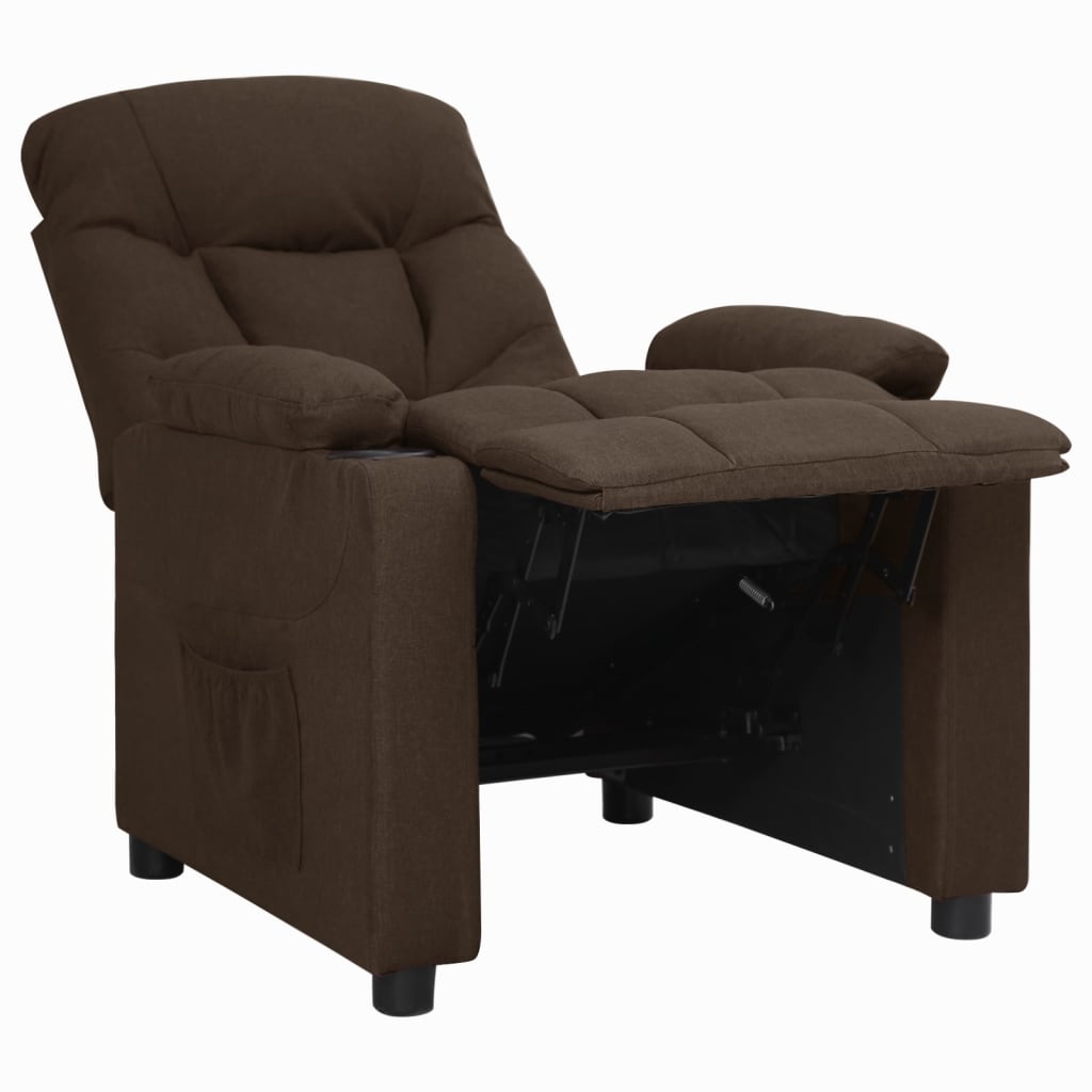 Fauteuil inclinable Marron foncé Tissu - XIOS